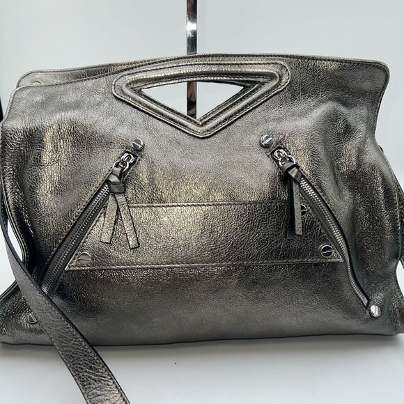 Minelli Paris Vintage Made in Italy Metallic Leather Clutch or Crossbody bag - Picture 1 of 16